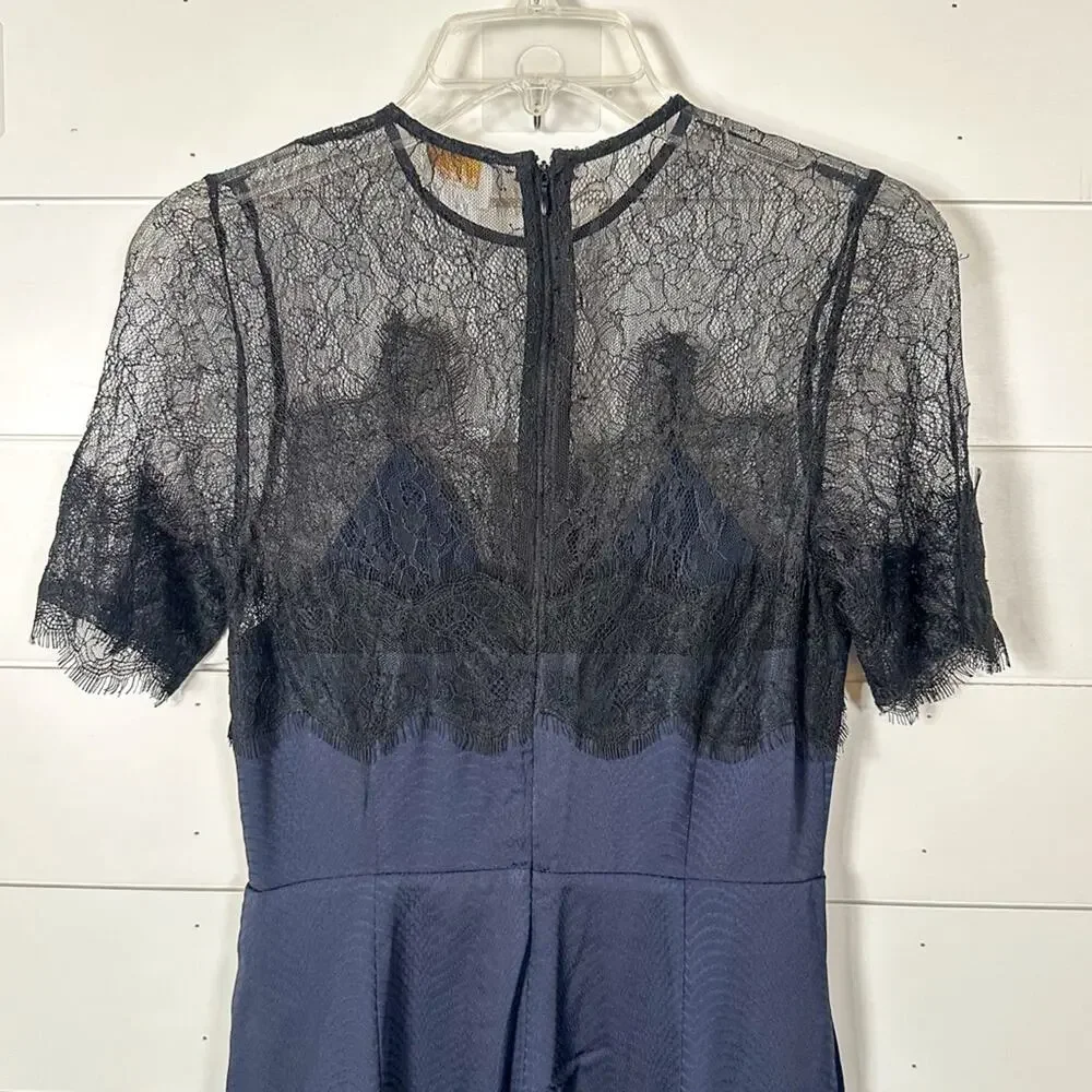 NEW Foxiedox Nixie Lace Wide Leg Illusion Neck Jumpsuit, NWT, Size XS, MSRP $189